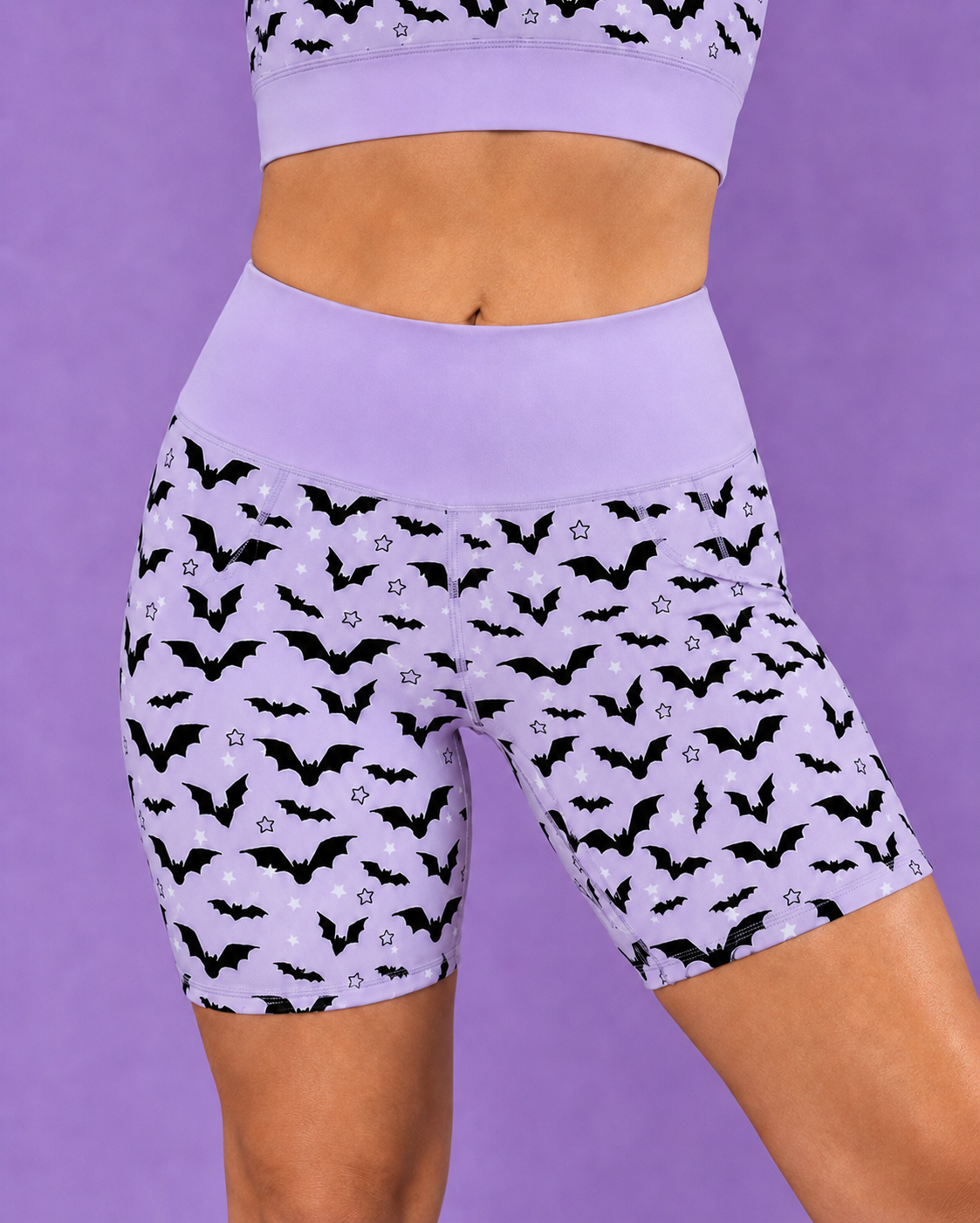 Purple Bats Women's Active Shorts