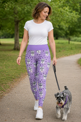 Purple Schnauzer Women's Activewear Leggings