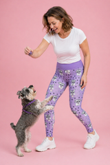 Purple Schnauzer Women's Activewear Leggings