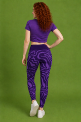 Amethyst Ripple Women's Activewear Leggings