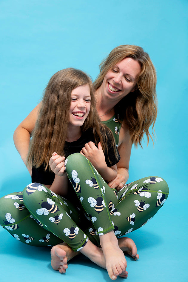Buzzing Bumble Bee Children's Active Leggings