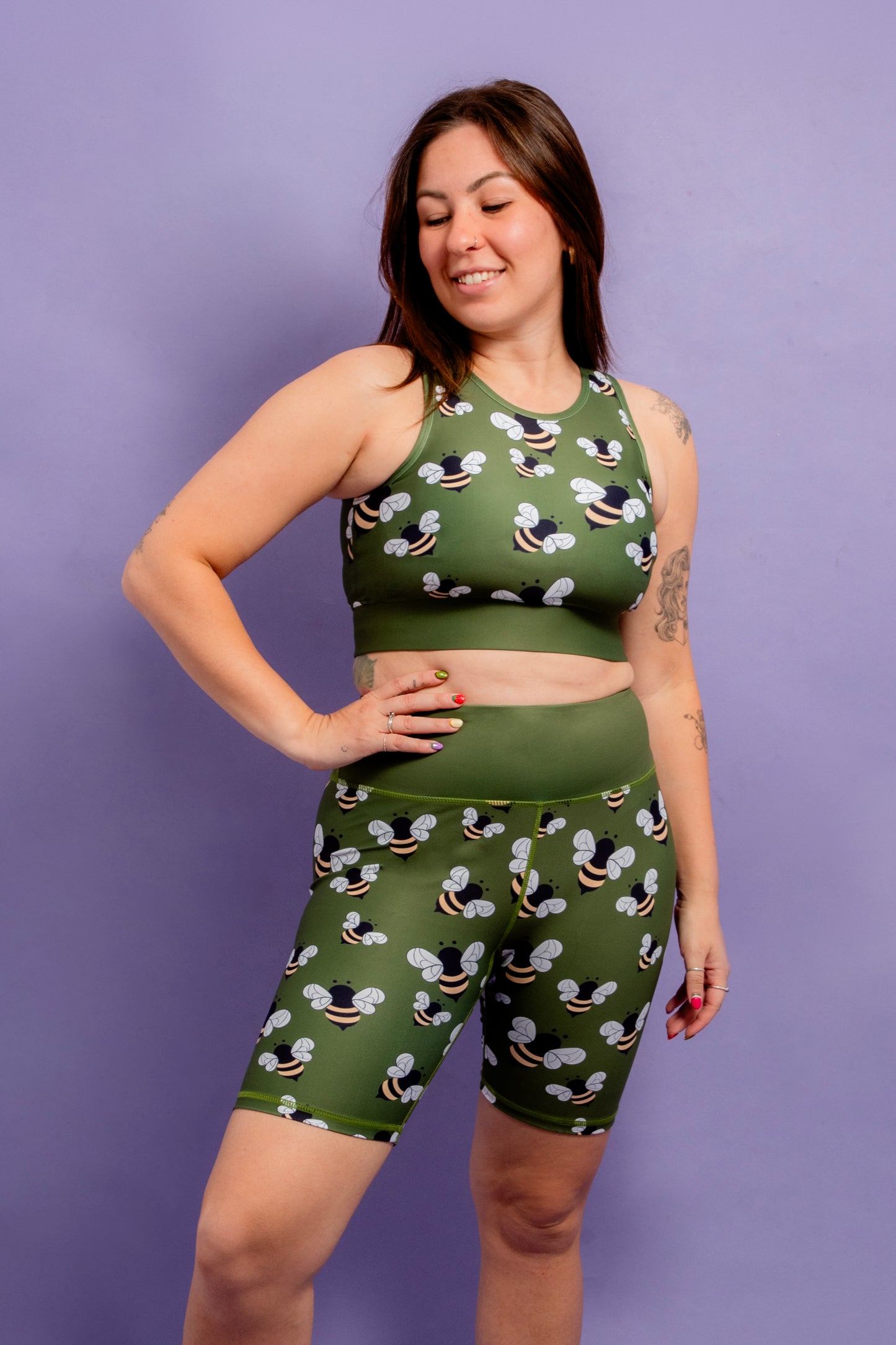 Buzzing Bumble Bee Women's Active Shorts
