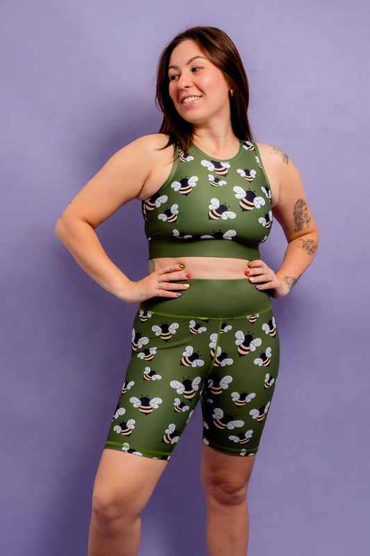 Buzzing Bumble Bee Sports Bra