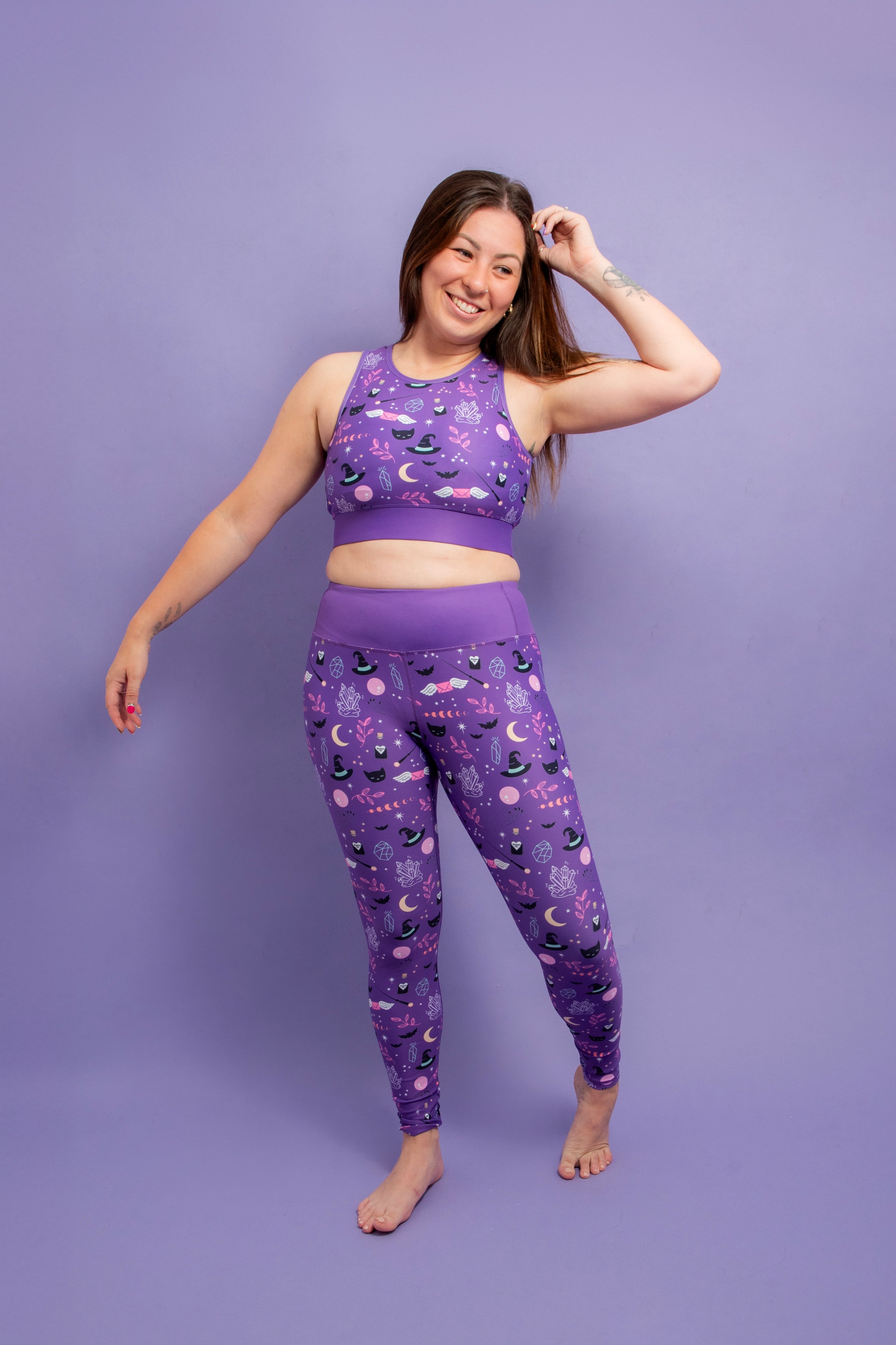 Spellbound (Purple) Women's Activewear Leggings