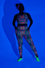 Last Chance - Zebra Glow Active Leggings - Size 4-6 Tall
