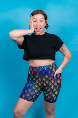 Rainbow Dragon Scales Women's Active Shorts