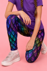 Rainbow Dragon Scales Children's Active Leggings