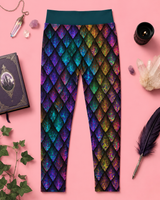 Rainbow Dragon Scales Children's Active Leggings