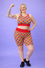 Rainbow Shell Scales Sports Bra