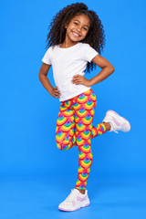 Rainbow Shell Scales Children's Active Leggings