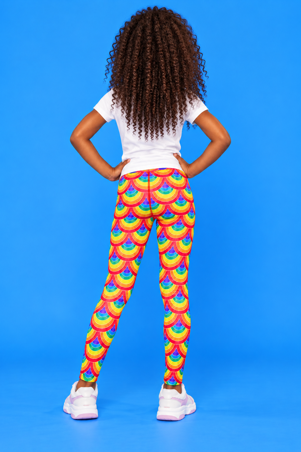 Rainbow Shell Scales Children's Active Leggings