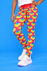 Rainbow Shell Scales Children's Active Leggings