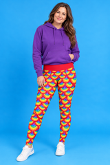 Rainbow Shell Scales Women's Activewear Leggings