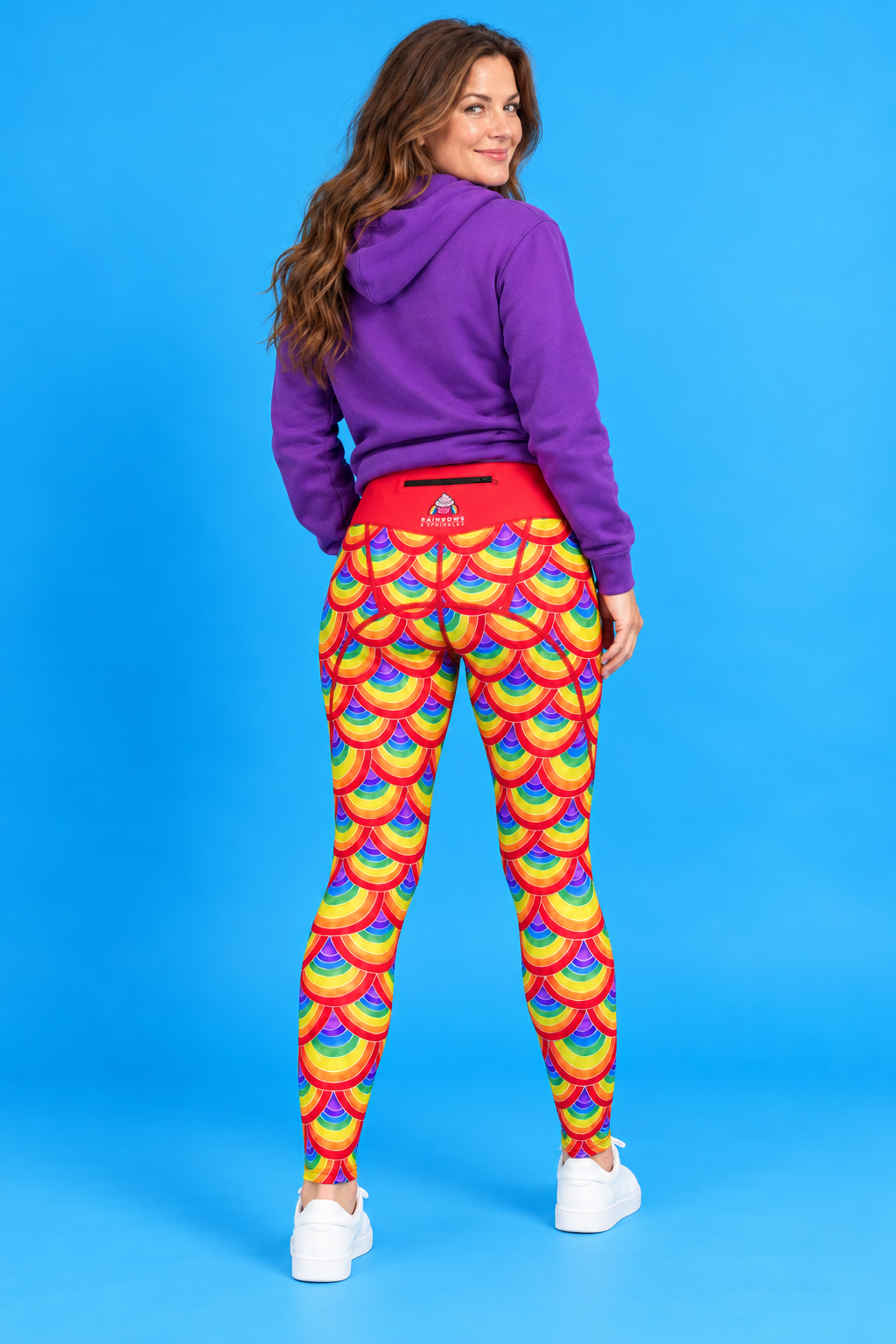 Rainbow Shell Scales Women's Activewear Leggings