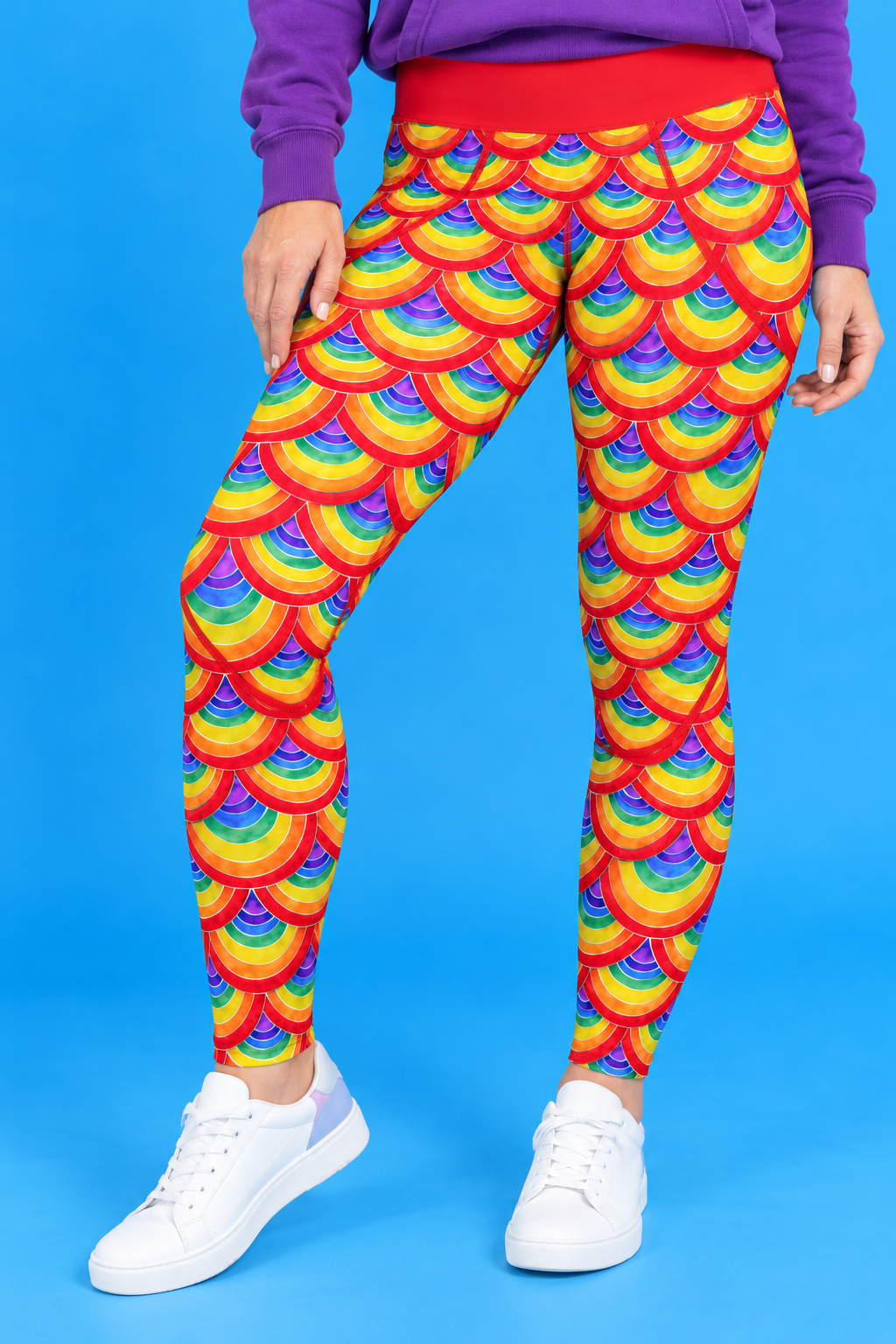Rainbow Shell Scales Women's Activewear Leggings