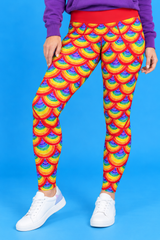 Rainbow Shell Scales Women's Activewear Leggings