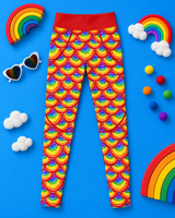 Rainbow Shell Scales Women's Activewear Leggings