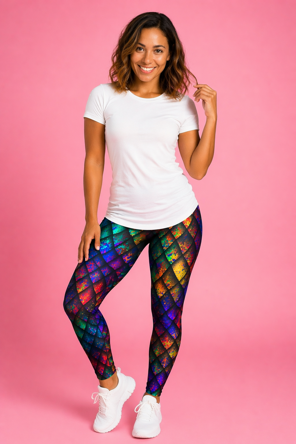 Rainbow Dragon Scales Women's Activewear Leggings