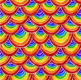 Rainbow Shell Scales Sports Bra
