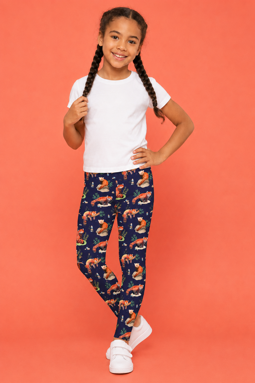 Red Panda Children's Active Leggings