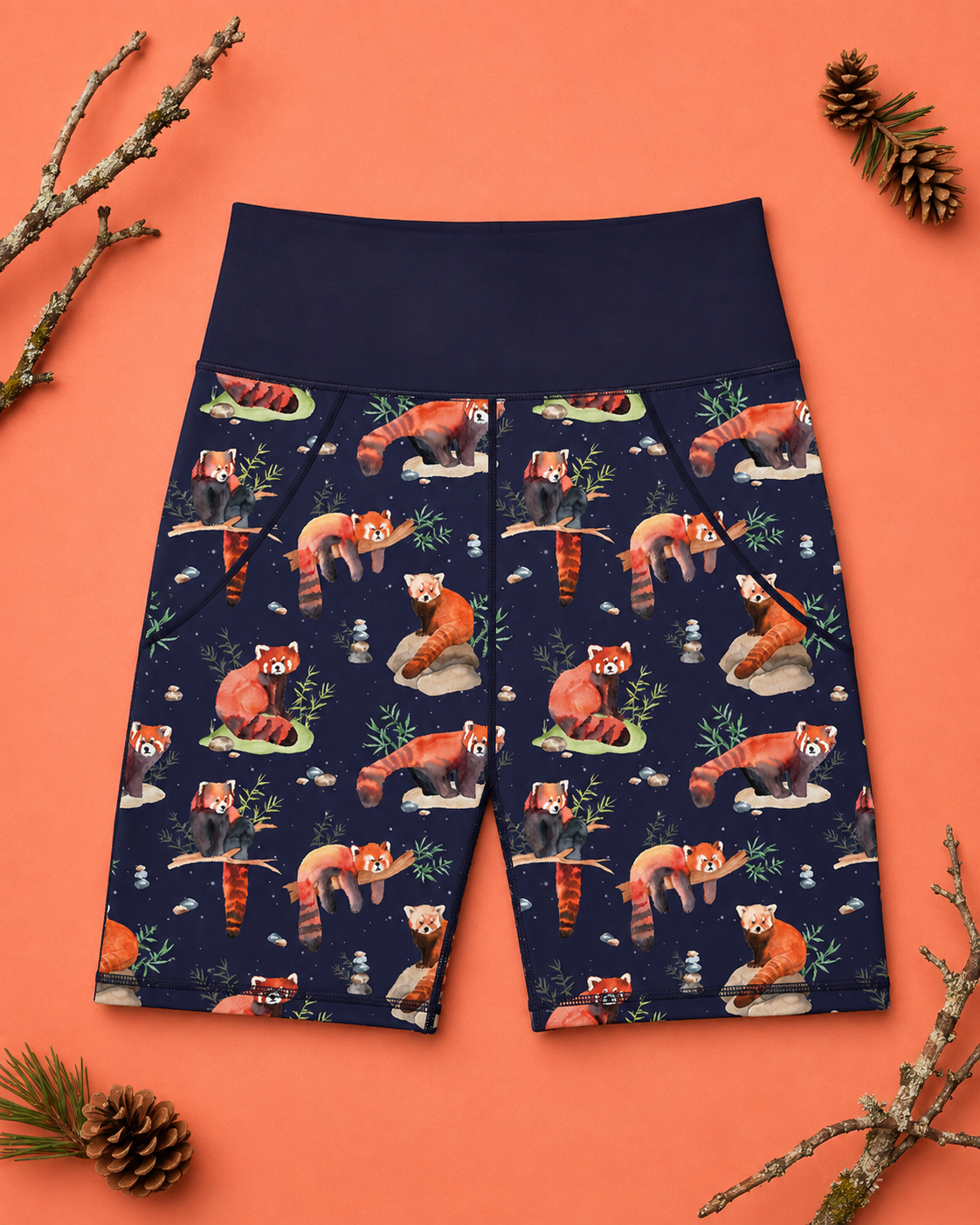 Red Panda Women's Active Shorts