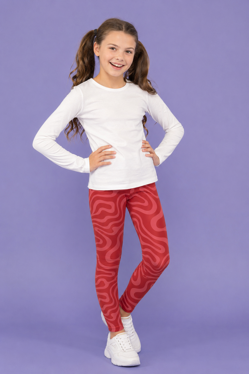 Ruby Ripple Children's Active Leggings