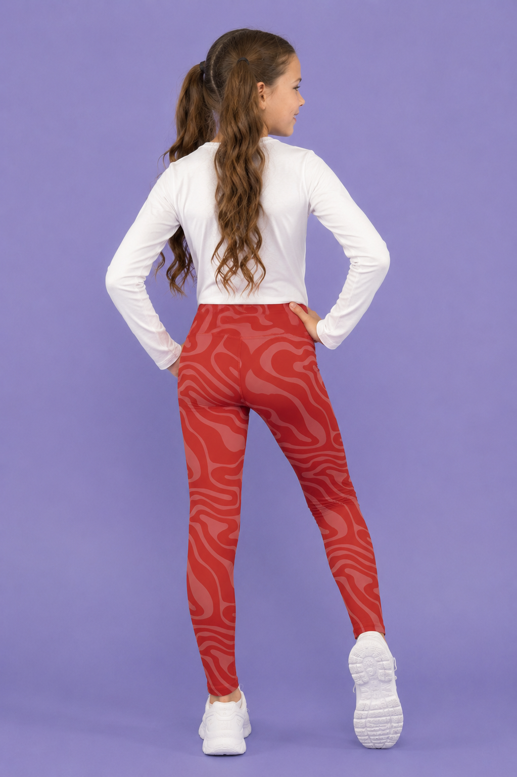 Ruby Ripple Children's Active Leggings