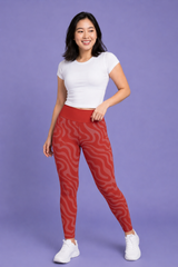 Ruby Ripple Women's Activewear Leggings
