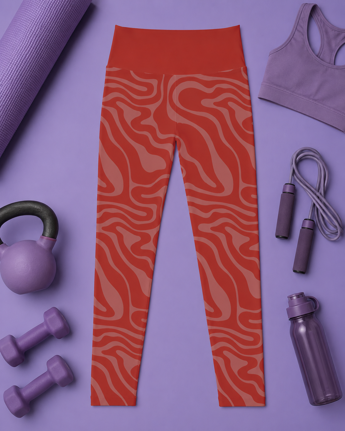 Ruby Ripple Women's Activewear Leggings