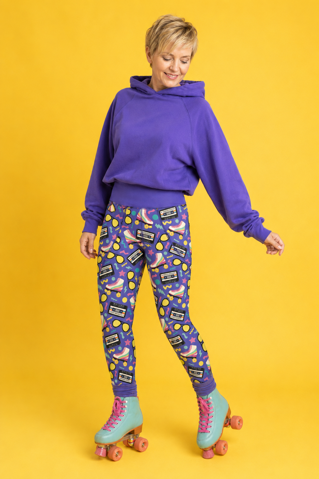 Retro Rollerskates Women's Activewear Leggings