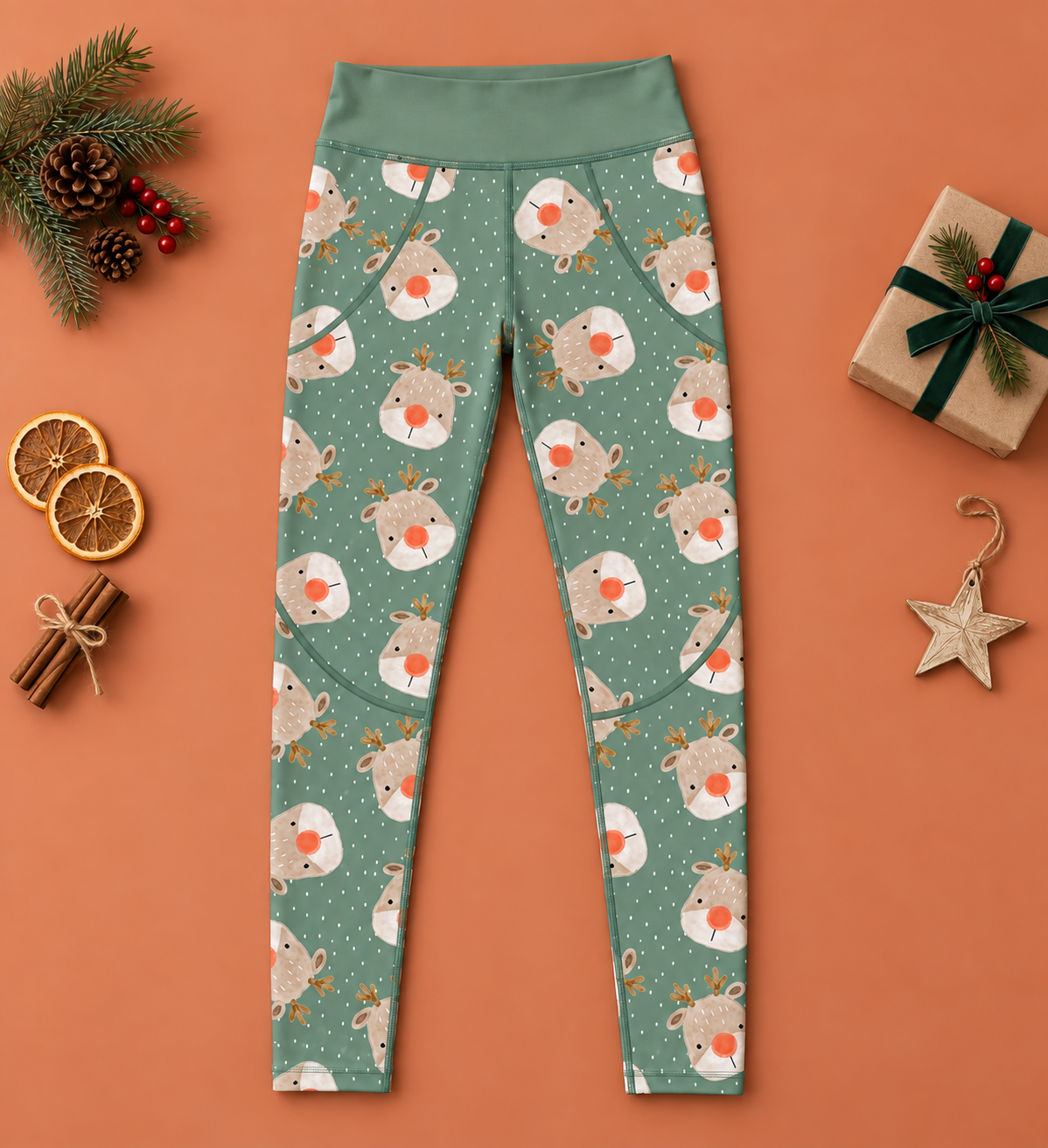 Rudolph Faces Women's Activewear Leggings