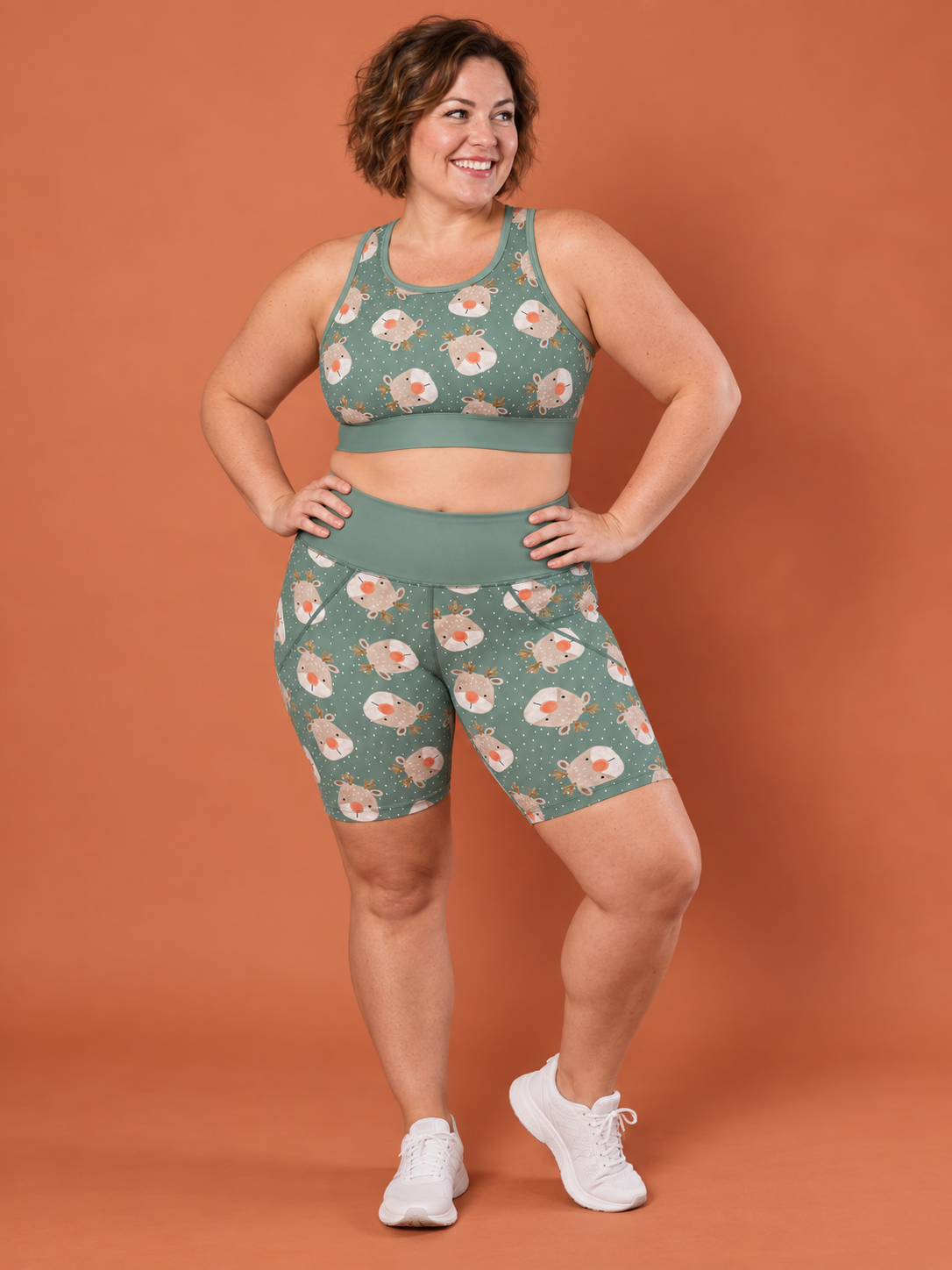 Rudolph Faces Women's Active Shorts