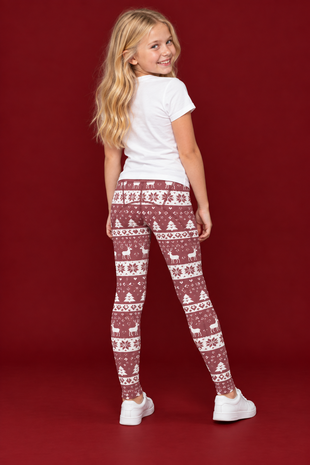 Scandi Christmas Children's Active Leggings