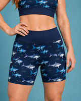 Sharks & Waves Women's Active Shorts