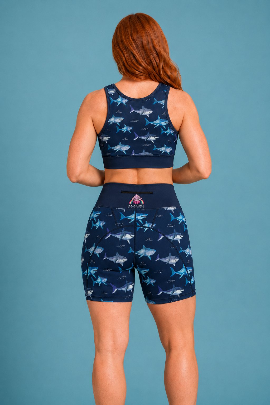 Sharks & Waves Women's Active Shorts