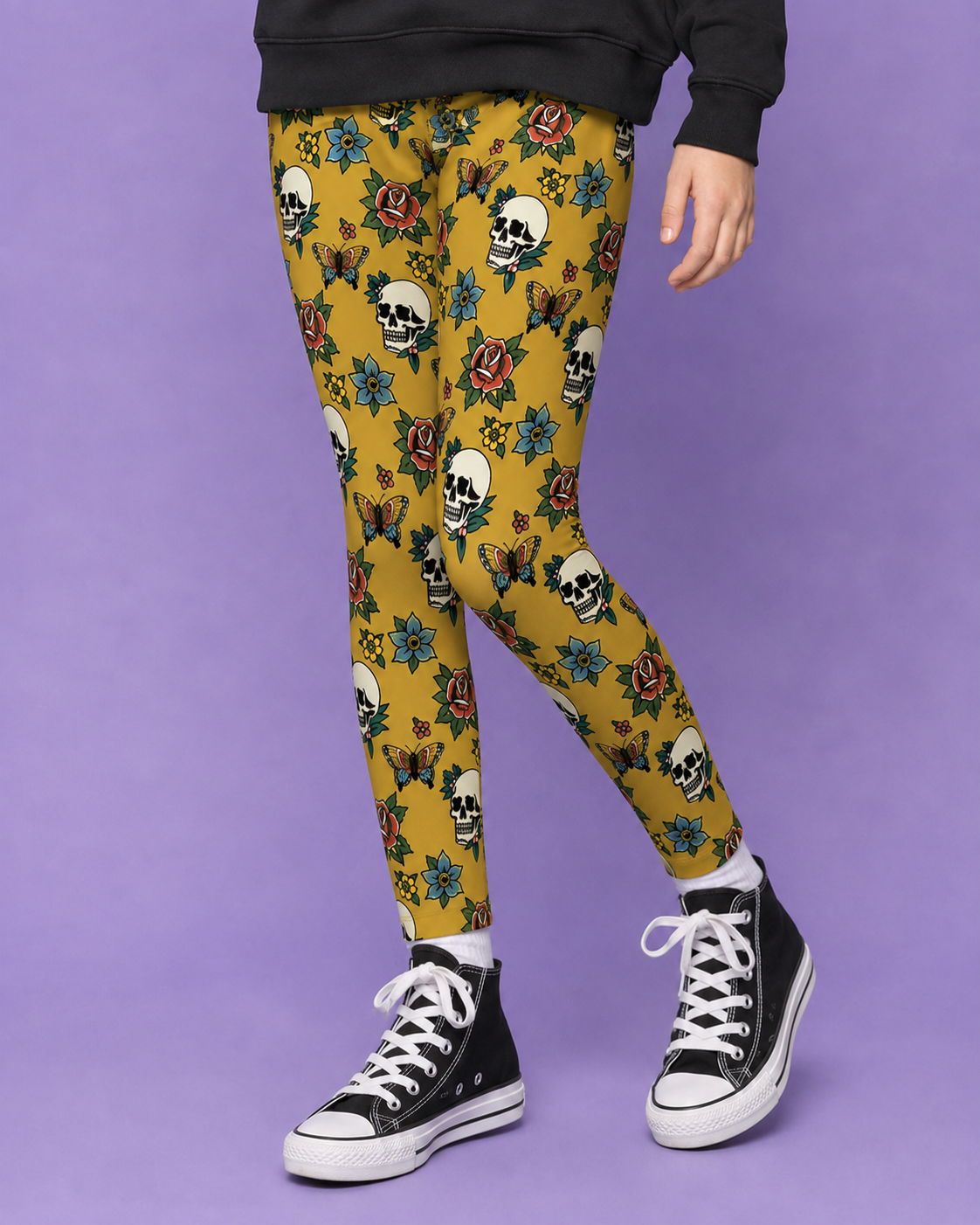 Skulls & Roses Children's Active Leggings