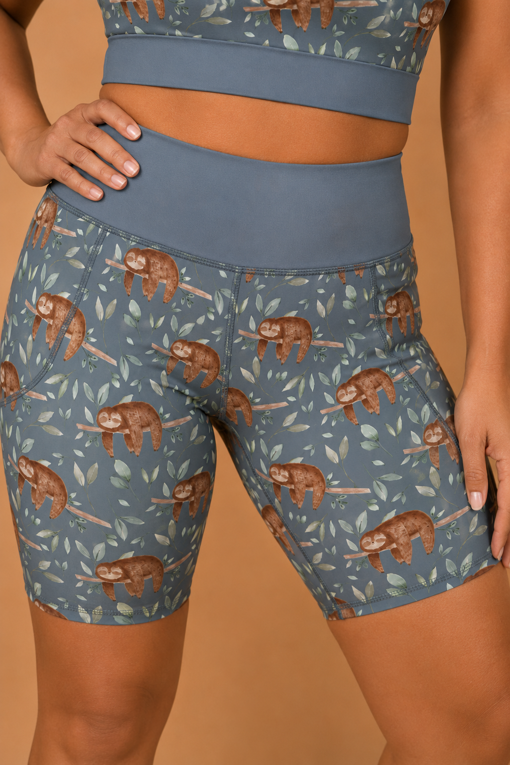 Sleeping Sloths Women's Active Shorts