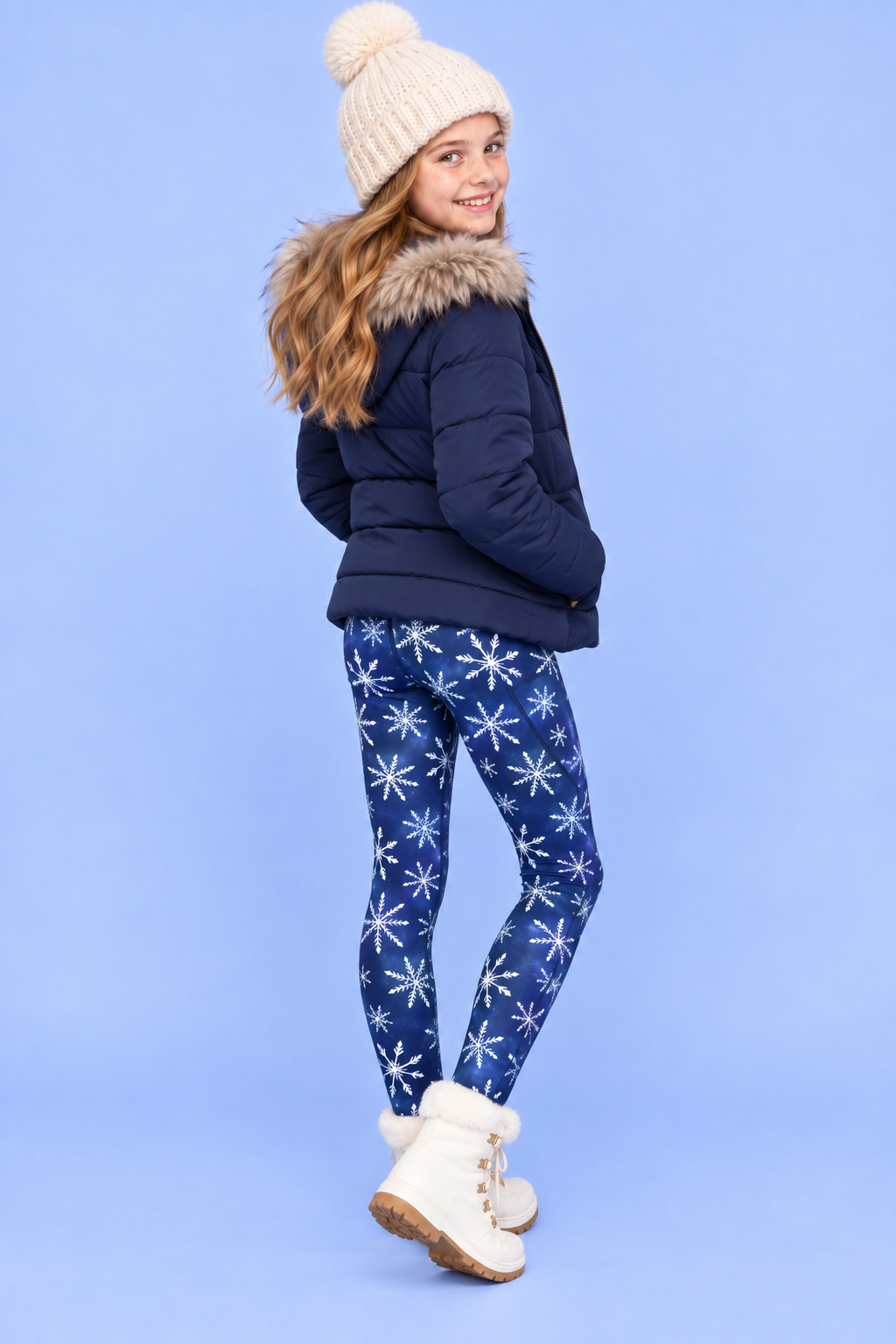 Snowy Night Children's Active Leggings