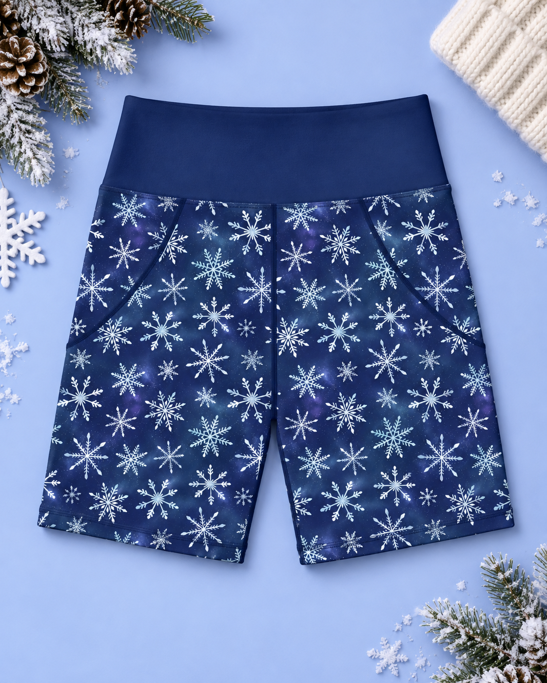 Snowy Night Women's Active Shorts
