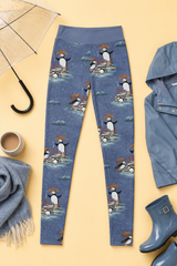 Splashing Puffins Women's Activewear Leggings
