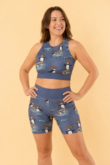 Splashing Puffins Women's Active Shorts