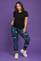 Spellbound (Navy) Women's Activewear Leggings