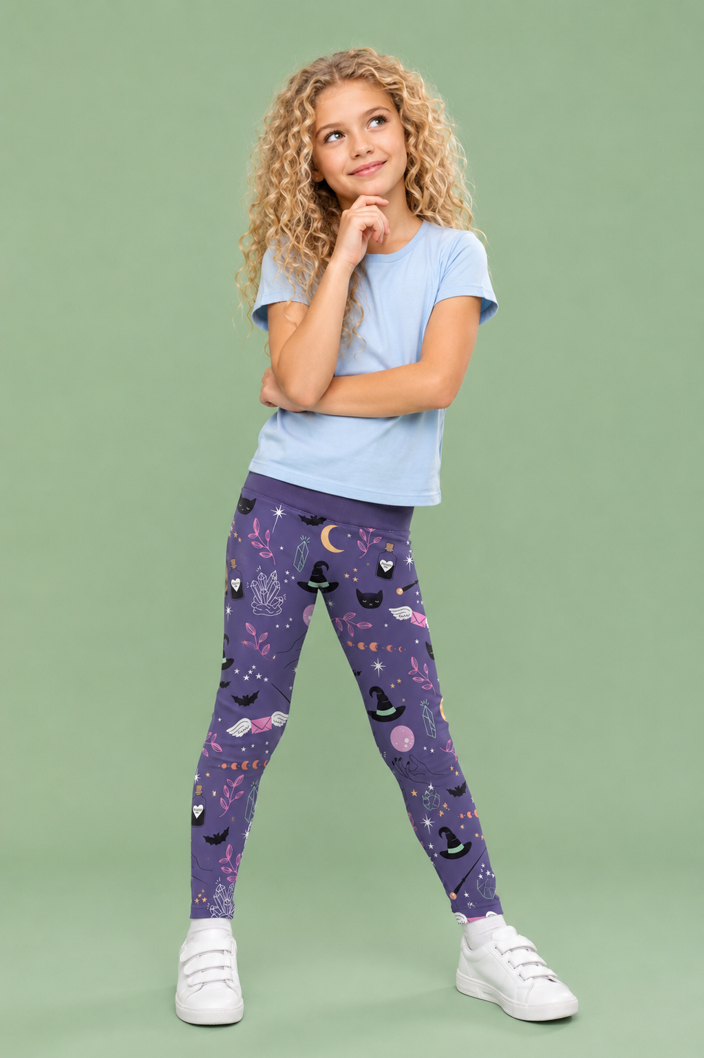 Spellbound (Purple) Children's Active Leggings