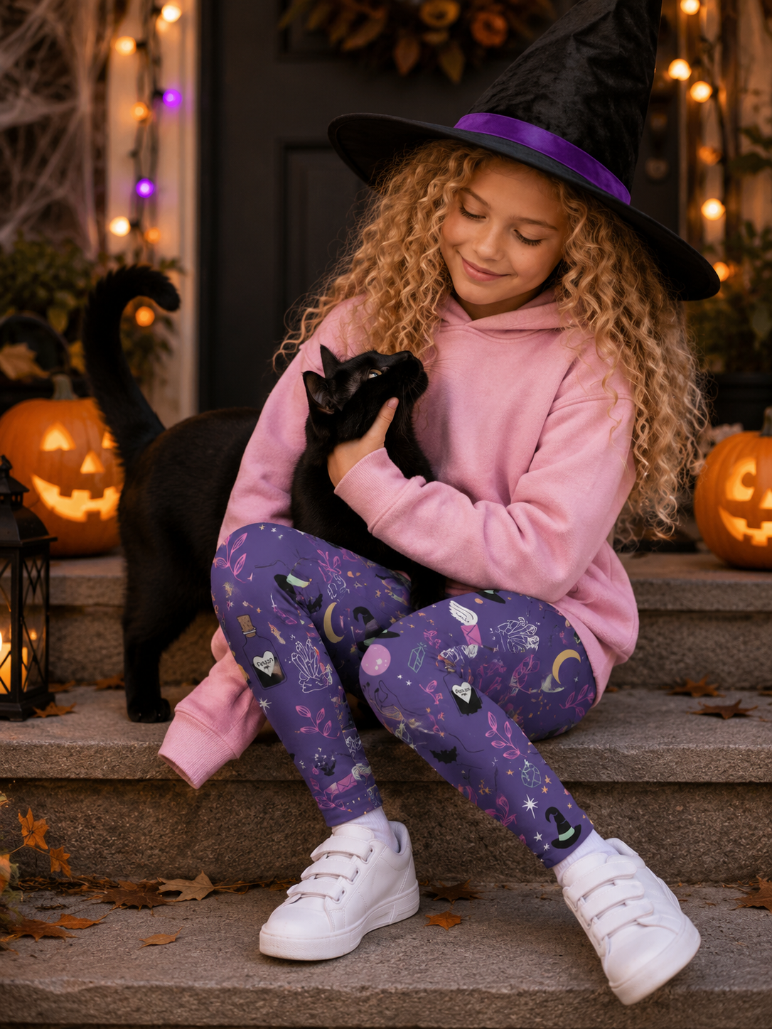 Spellbound (Purple) Children's Active Leggings