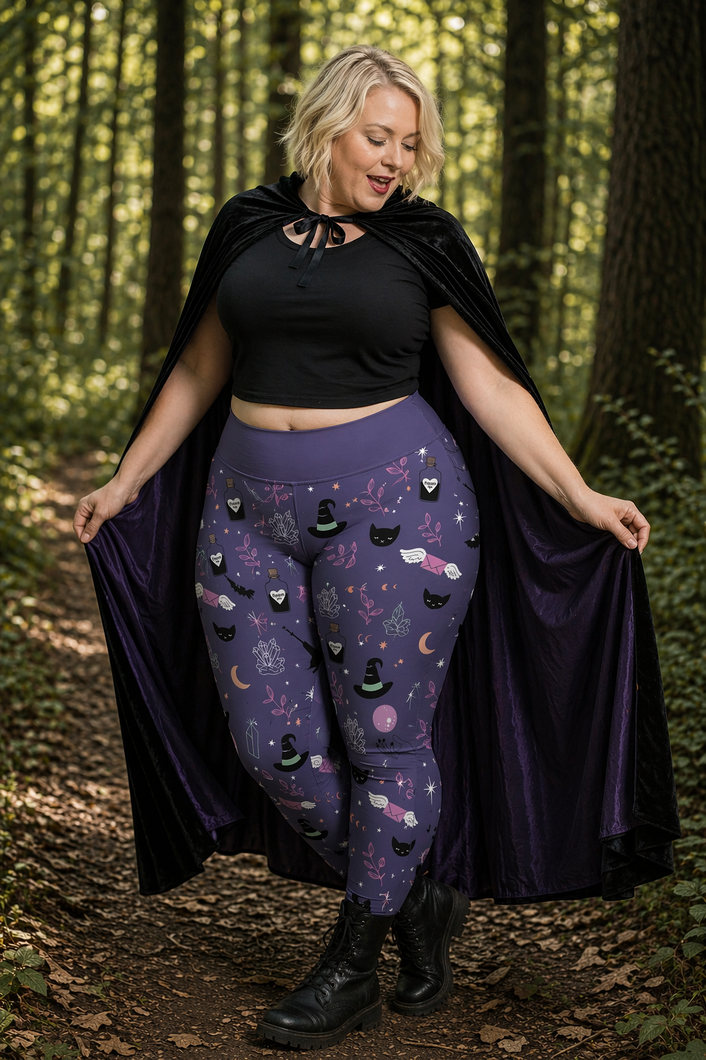 Spellbound (Purple) Women's Activewear Leggings