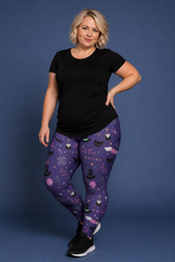 Spellbound (Purple) Women's Activewear Leggings