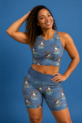 Splashing Puffins Women's Active Shorts
