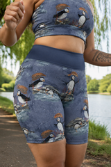Splashing Puffins Women's Active Shorts