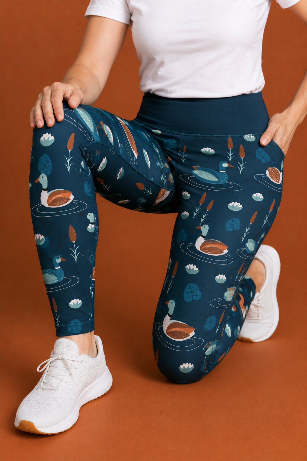 Swimming Ducks Women's Activewear Leggings