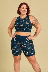 Swimming Ducks Women's Active Shorts